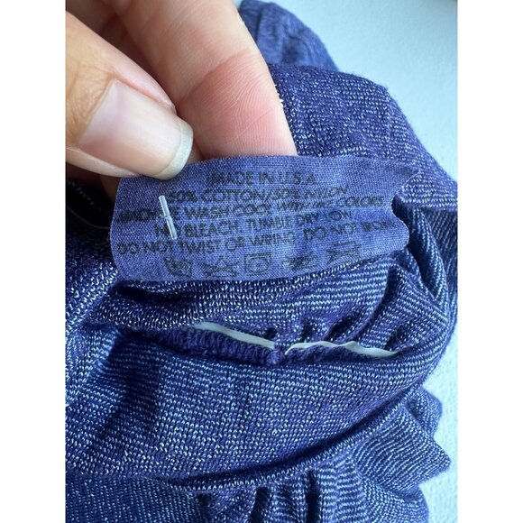 NWT Michael Stars Tunic Womens Medium Blue Top Layer Shiny Preppy Y2k Retro - Picture 14 of 14